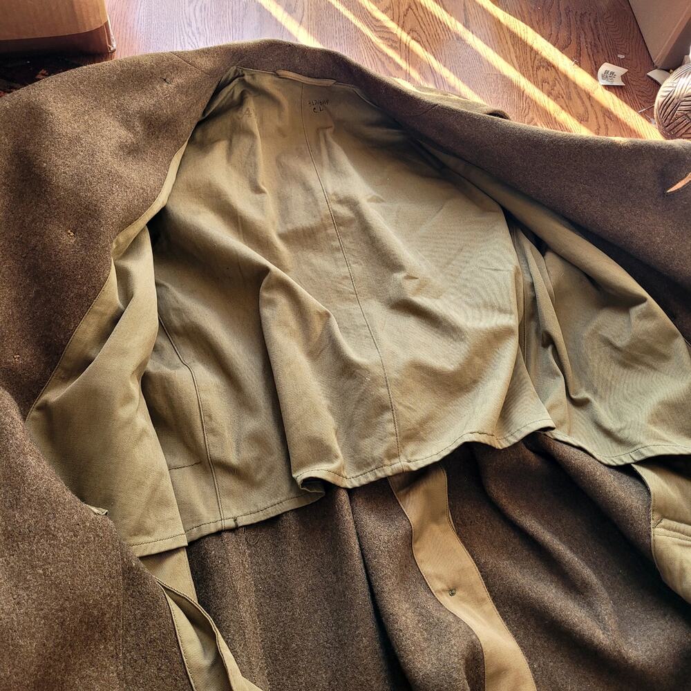 VTG WW2 Wool Trench Coat - Picture 6 of 10